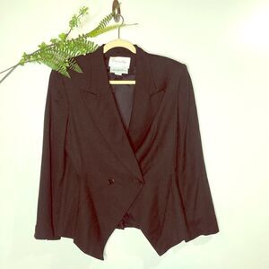 Vintage Christian Dior Black Blazer Peplum